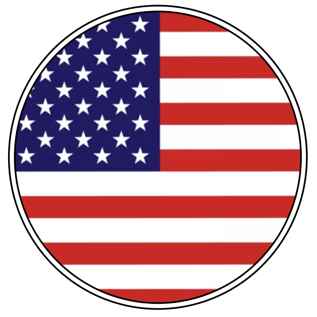 American flag in a circle